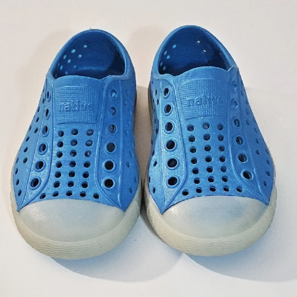 Native Jefferson Water Shoes Wave Blue Glow Unisex Toddler Kid's Size 5 EUC